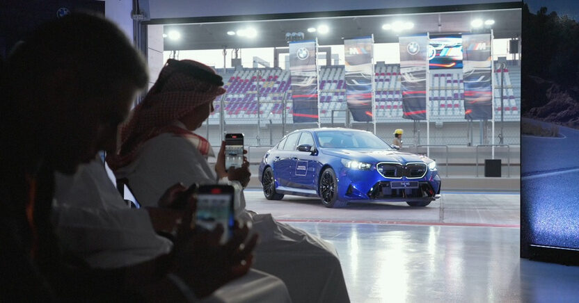 BMW M branded reception desk