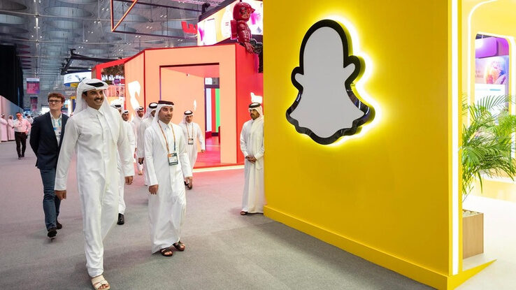 Snapchat ghost logo signage